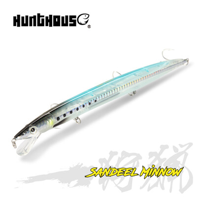 Hunthouse Sandeel Minnow Csalik 143mm/14g 173mm/23g 208mm/33g Mesterséges jerkbait wobbler Long Casting Stickbait Trout Pesca