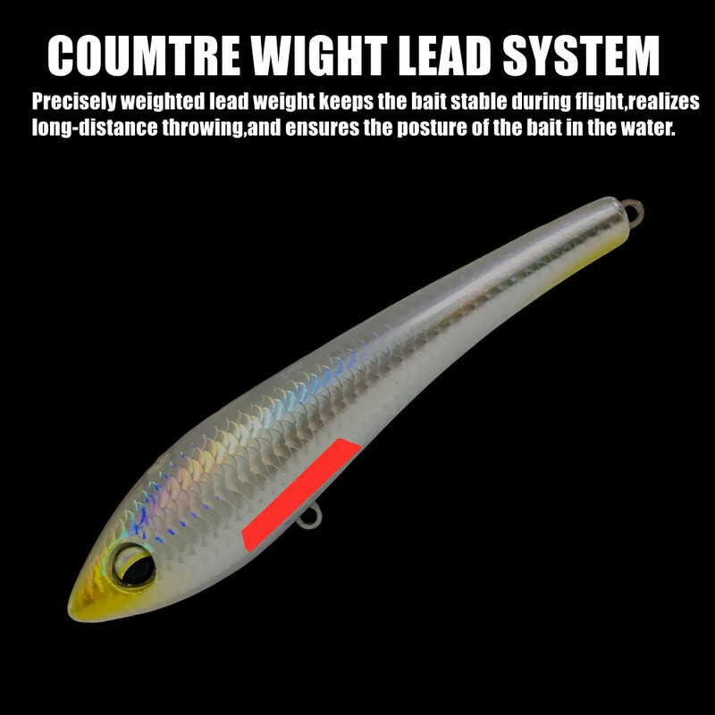 GREENSPIDER naujas pieštukas 137 mm 75 g skęstantis VIB jūrinės žvejybos masalo vobleriai, skirti GT Tuna Saltwater Stick dirbtiniam masalui