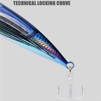 GREENSPIDER 2023 New Flash Blade Sinking Big Pencil 165mm 70g Ocean Boat Fishing Lure 3x-Strenging Hook For Tuna GT Sea Fish