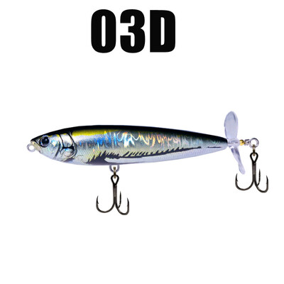 GREENSPIDE sraigtas pieštukas Topwater žvejybos masalas 95 mm 12,5 g Bass žvejybos reikmenys Žvejybos priedai Sūri vandens masalai Žuvies masalas