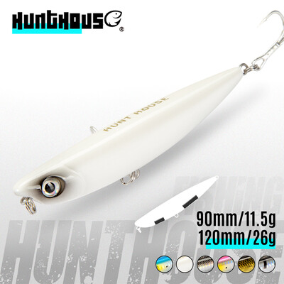 Hunthouse D02 Sparrow pliiats Pinnapüügi peibutis Topwater Stickbaits 90/120mm 11,5/26g Top Walkers pesca Bass Tackle jaoks