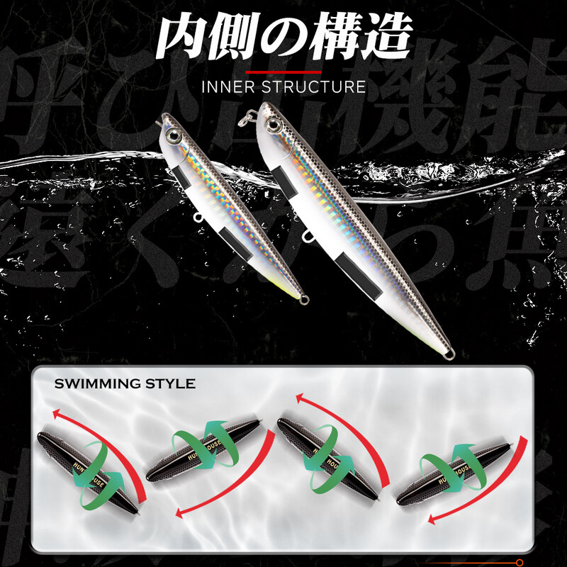 Hunthouse D02 Sparrow Ceruza Felszíni horgászcsali Topwater Stickbaits 90/120mm 11.5/26g Top Walkers pesca Bass Tackle