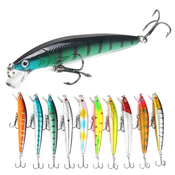 2Pcs Minnow плаваща риболовна примамка 10cm 9g твърда стръв воблер SwimBait Carp Striped bass Pesca риболовни принадлежности