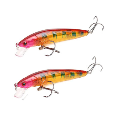 2 ks plávajúca rybárska návnada na ryby Minnow 10 cm 9 g tvrdá návnada wobler swimbait kapor pruhovaný ostriež rybárske potreby