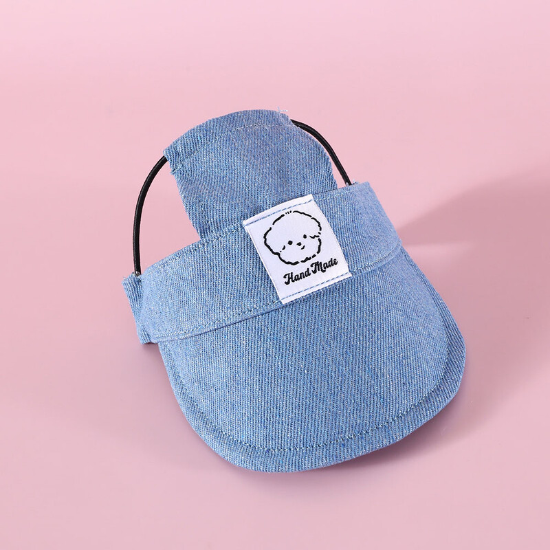 Suņu cepure ar atverēm ausīm Moderna džinsa suņu beisbola cepure Regulējama vasaras ceļojumu sporta cepure maziem vidēji lieliem suņiem