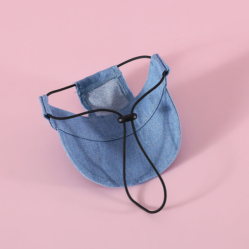 Suņu cepure ar atverēm ausīm Moderna džinsa suņu beisbola cepure Regulējama vasaras ceļojumu sporta cepure maziem vidēji lieliem suņiem