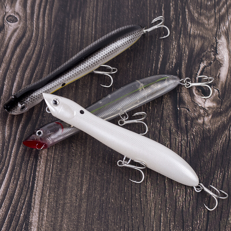 CCLTBA kis méretű Snakehead Topwater Popper Baits 8cm 6,2g Kemény mesterséges horgászcsalik Walk Dog wobblerek úszó csali kellékek