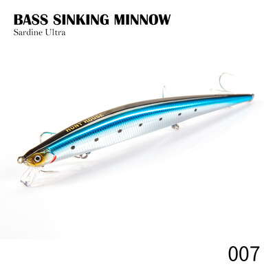 Hunthouse Tide Slim Minnow Flyer žvejybos masalas Long Casting Skęstantis kietas masalas 175mm 34g Pesca Jerkbaits Seabass Pike