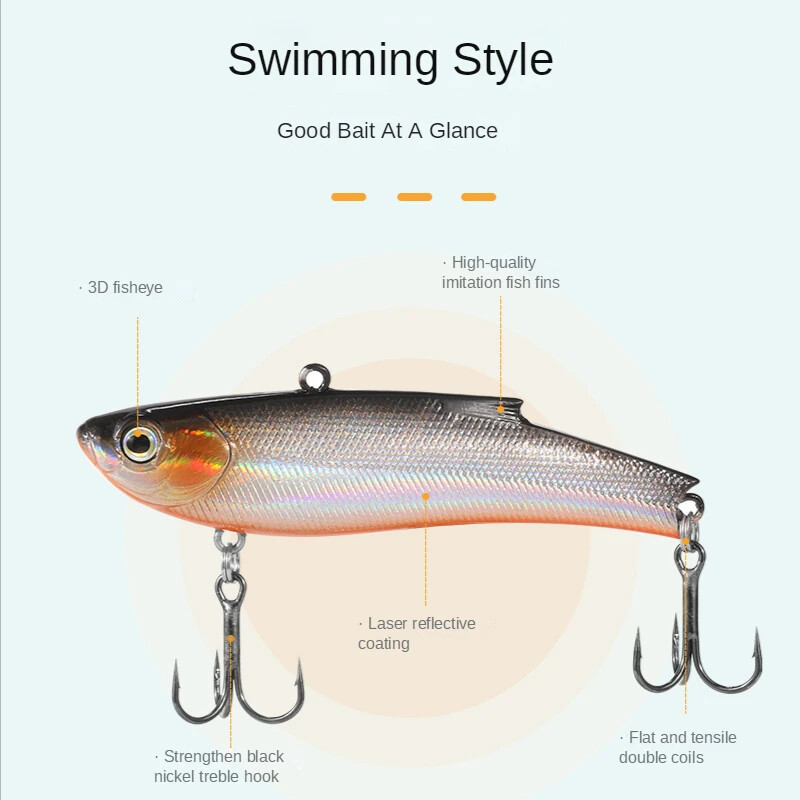 Fangbait VIB Vibration Fishing Lure 23/33g Rattin Artificial Rattlin Bait Bassday Range Vibe Spinning Ribolov Ice Winter Wobbler