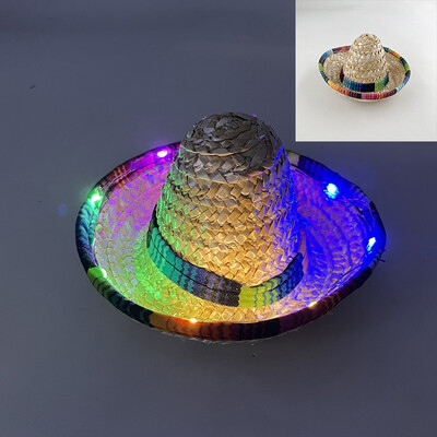 Mini szalma Sombrero sapkák mexikói kalapok Lovely napkalap Vicces buli kisállat jelmez fotó kellék kutyának/kiskutyának/macskának/cicusnak