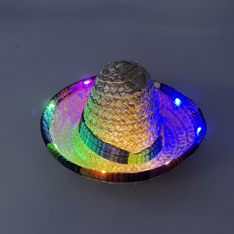 Mini szalma Sombrero sapkák mexikói kalapok Lovely napkalap Vicces buli kisállat jelmez fotó kellék kutyának/kiskutyának/macskának/cicusnak