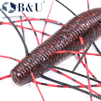 B&U Fishing Soft Baits Swimbait Мека пластмасова примамка за Ned Rig Plastic Lures Bass Stick Swimbait Crawfish Lures