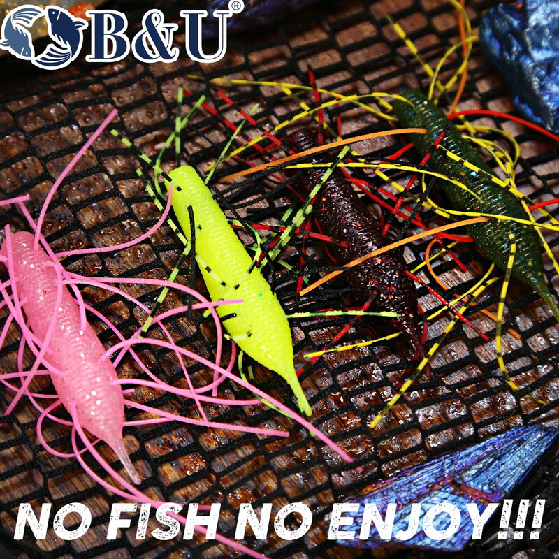 B&U Fishing Soft Baits Swimbait minkštas plastikinis masalas, skirtas Ned Rig plastikiniams masalams Bass Stick Swimbait vėžių masalai