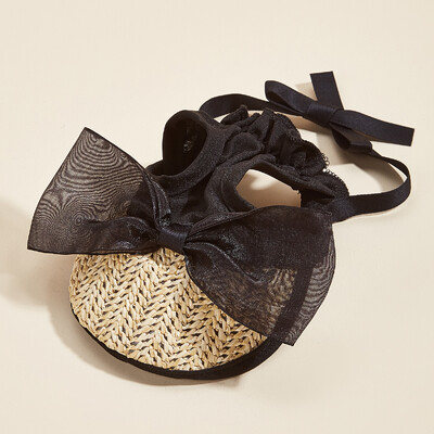 Vasaros naminių gyvūnėlių skrybėlė nuo saulės Reguliuojama elastinga skrybėlė Madinga ir universali nėrinių Bow šunų katės kepurė