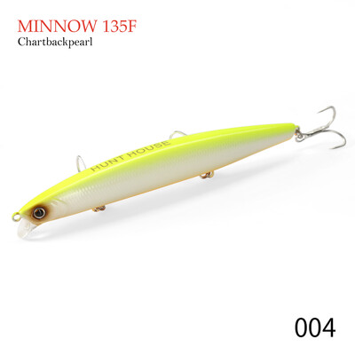 Hunthouse Minnow žvejybos masalai 135 mm/21 g volframo svorio plūduriuojantys kieti vobleriai, skirti ešerių upėtakiui, ilgamečiui, 2021 m. pesca