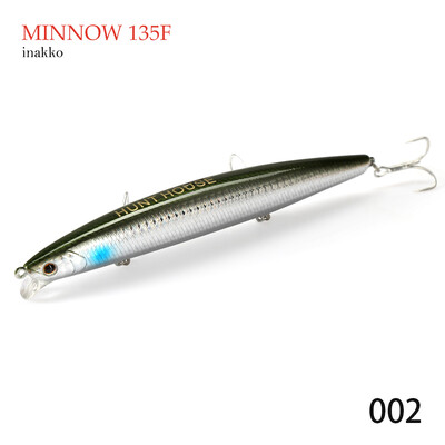 Hunthouse Minnow žvejybos masalai 135 mm/21 g volframo svorio plūduriuojantys kieti vobleriai, skirti ešerių upėtakiui, ilgamečiui, 2021 m. pesca