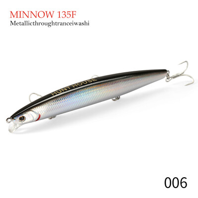 Hunthouse Minnow žvejybos masalai 135 mm/21 g volframo svorio plūduriuojantys kieti vobleriai, skirti ešerių upėtakiui, ilgamečiui, 2021 m. pesca