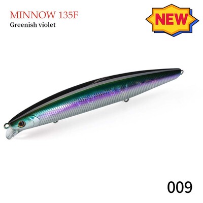 Hunthouse Minnow žvejybos masalai 135 mm/21 g volframo svorio plūduriuojantys kieti vobleriai, skirti ešerių upėtakiui, ilgamečiui, 2021 m. pesca