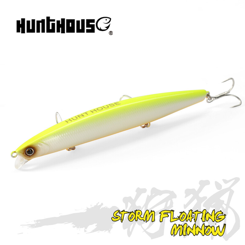 Hunthouse Minnow žvejybos masalai 135 mm/21 g volframo svorio plūduriuojantys kieti vobleriai, skirti ešerių upėtakiui, ilgamečiui, 2021 m. pesca