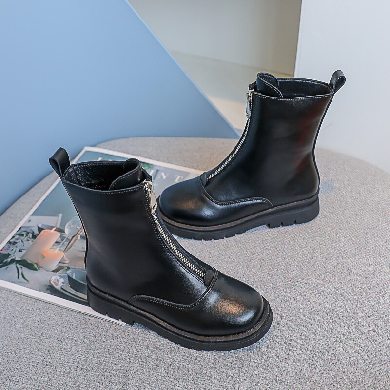 Meiteņu zābaki 2023. gada pavasarī un rudenī, jauni Mārtiņa zābaki bērniem, samta zābaki, īsi zābaki vienai princesei Catwalk.