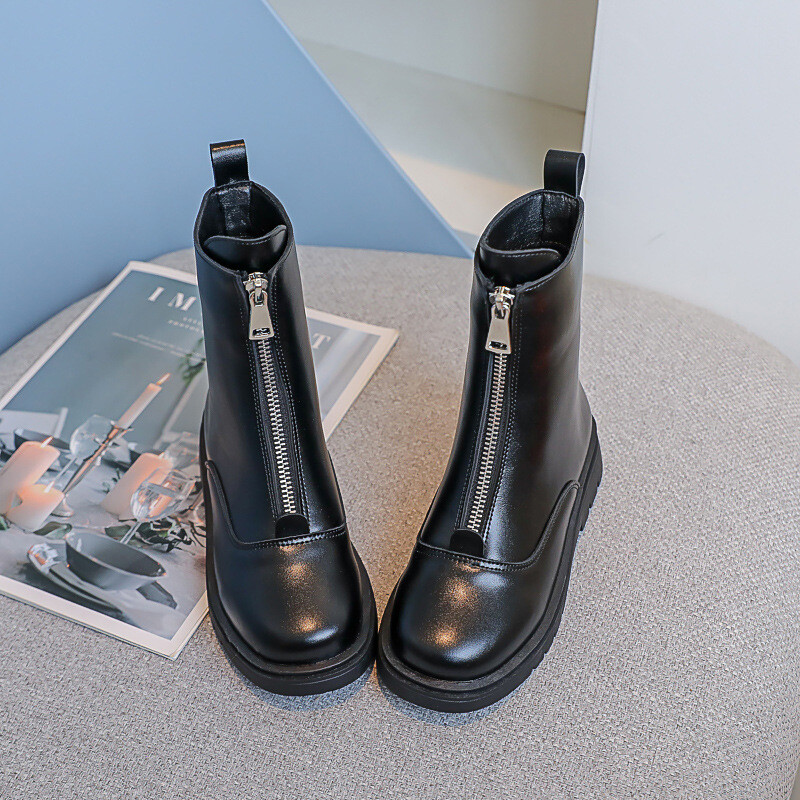 Meiteņu zābaki 2023. gada pavasarī un rudenī, jauni Mārtiņa zābaki bērniem, samta zābaki, īsi zābaki vienai princesei Catwalk.