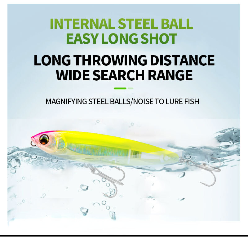 100 mm 17 g Površinska laserska olovka Mamac za pecanje Plutajući vobler za šetnju psa Umjetni mamac Topwater za pastrva Bas Swimbait Oprema