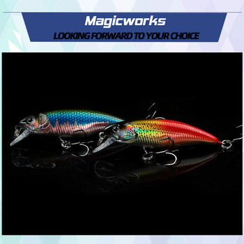 Magic Works Hard Baits Нова примамка 2024 Риболовни стоки 53MM Плаваща примамка Minnow Примамка за сладководна щука Воблер Изкуствена примамка