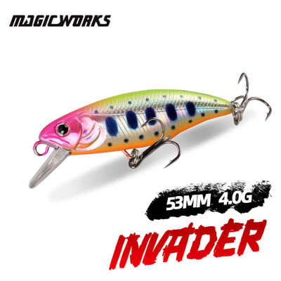 Magic Works Hard Baits Uus lant 2024 kalapüügikaubad 53 mm ujuv Minnow lant mageveehaugi voobleri tehissöödavarustus