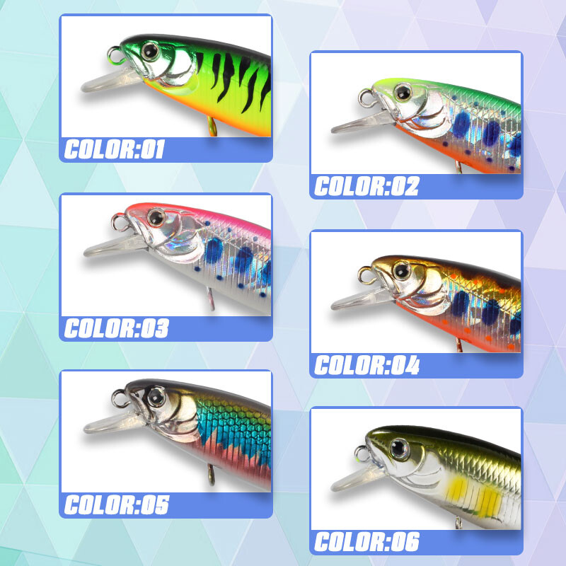 Magic Works Momeli tare Momeală nouă 2024 Articole de pescuit 53 MM Nalucă plutitoare Stiuca de apă dulce Wobbler Momeală artificială