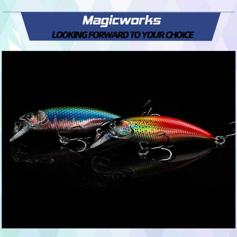 Magic Works Momeli tare Momeală nouă 2024 Articole de pescuit 53 MM Nalucă plutitoare Stiuca de apă dulce Wobbler Momeală artificială