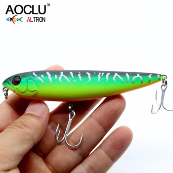 AOCLU Walking The Dog 60mm 3.4g 105mm 15.6g Твърда стръв Плаващ молив Stick Fishing Lure Bass Surface Swimmer Water VMC Hook