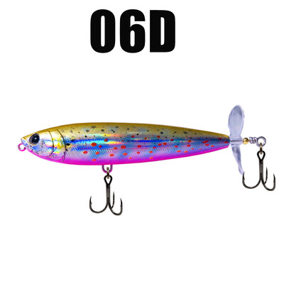 GREENSPIDE sraigtas pieštukas Topwater žvejybos masalas 95 mm 12,5 g Bass žvejybos reikmenys Žvejybos priedai Sūri vandens masalai Žuvies masalas