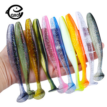 QXO 10 τμχ/Παρτίδα 5,1 ιντσών 3,93 ιντσών Soft Lures Silicone Bait Sea Fish Pva Swimbait Wobblers Goods For Fishing Artificial Tackle