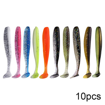 QXO 10 τμχ/Παρτίδα 5,1 ιντσών 3,93 ιντσών Soft Lures Silicone Bait Sea Fish Pva Swimbait Wobblers Goods For Fishing Artificial Tackle