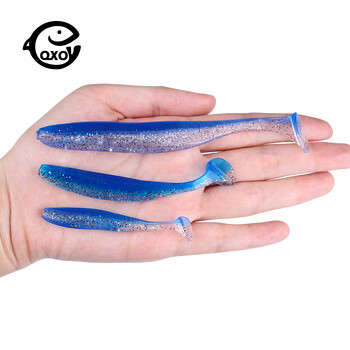 QXO 10 τμχ/Παρτίδα 5,1 ιντσών 3,93 ιντσών Soft Lures Silicone Bait Sea Fish Pva Swimbait Wobblers Goods For Fishing Artificial Tackle