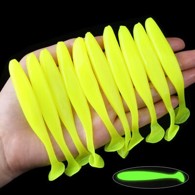 QXO 10 τμχ/Παρτίδα 5,1 ιντσών 3,93 ιντσών Soft Lures Silicone Bait Sea Fish Pva Swimbait Wobblers Goods For Fishing Artificial Tackle