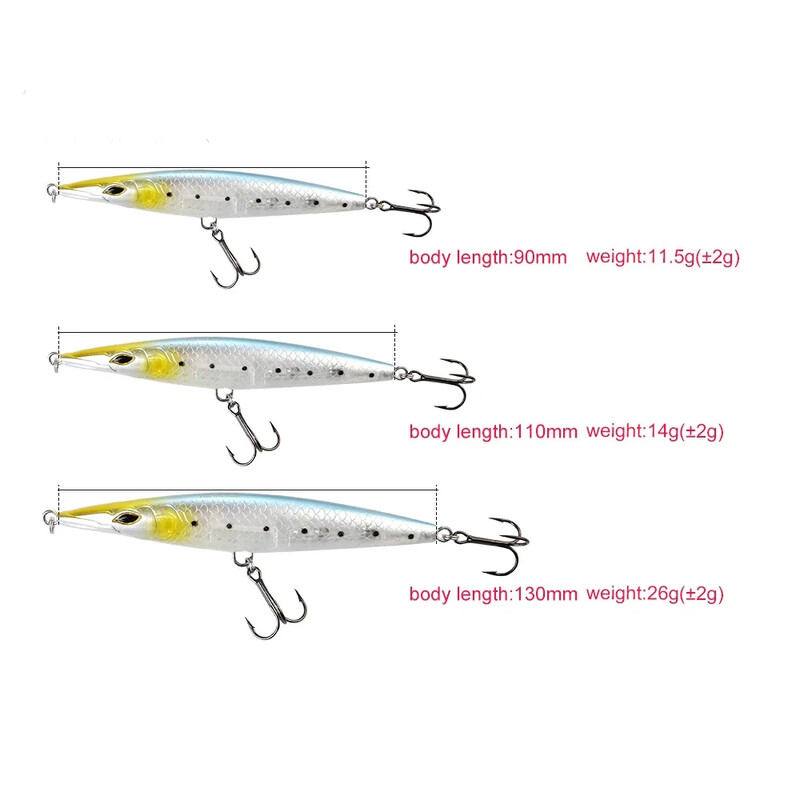 Fangbait topwater pencil lures stickbaits asturi 130 leurre de površinski morski mamac bar 110 mm 130 mm za palamide mamci za brancine