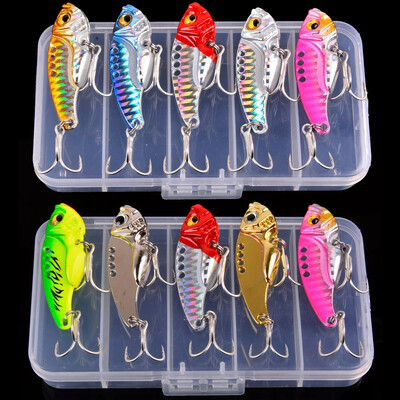 Aorace 5tk/karp Metallist VIB 3/7/10/15/20g Püügipeibutis Vibratsioonilusikas Kõvad söödad Crankbait Wobbler Swimbait Cicada VIB Tackle