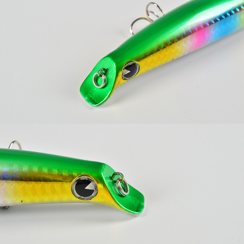 TOLU 1gab Makšķerēšanas mānekļi peldoša Minnow ēsma 130mm 25g cieta ēsma Mākslīgie vobleri Plastmasas makšķerēšanas piederumi ar āķiem