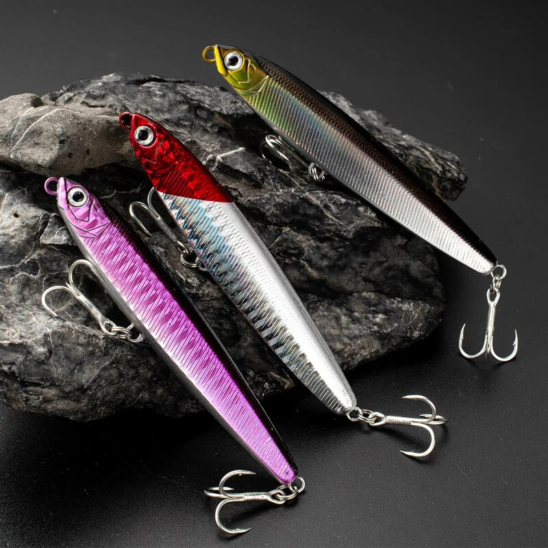 4gab/komplekts Makšķerēšanas māneklis, grimstošs zīmulis, 10cm, 24g bass, makšķerēšanas piederumi Sālsūdens mānekļi Zivju ēsma velcēšanas māneklis Makšķerēšanas piederumi