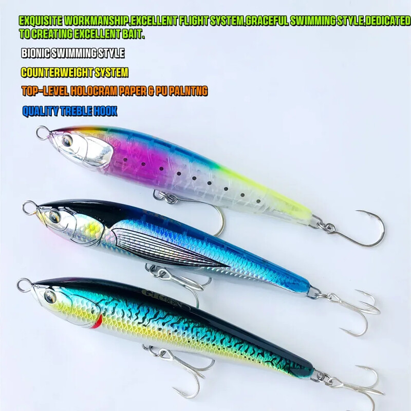 GREENSPIDER felsővízi horgászcsali 160 mm-es 45 g mélytengeri horgászcsónakos tengeri vízi kemény csalik úszó ceruza King Fish GT tonhal