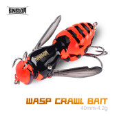 Karalistes lapsenes rāpošanas ēsma 4,2 g 40 mm kukaiņu bioniskā peldošā makšķerēšanas vilinājums peldēšanas ēsmas cietās mākslīgās ēsmas basa karpu līdaku makšķerēšana