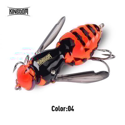 Karalistes lapsenes rāpošanas ēsma 4,2 g 40 mm kukaiņu bioniskā peldošā makšķerēšanas vilinājums peldēšanas ēsmas cietās mākslīgās ēsmas basa karpu līdaku makšķerēšana