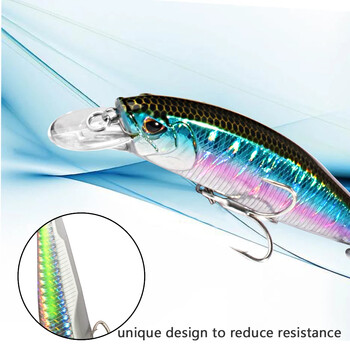 Sinking Minnow 19g плаваща джъркбейт 15g риболовна примамка Treble куки Swimbait Pesca Popper Tackle Воблер Crank Изкуствена стръв