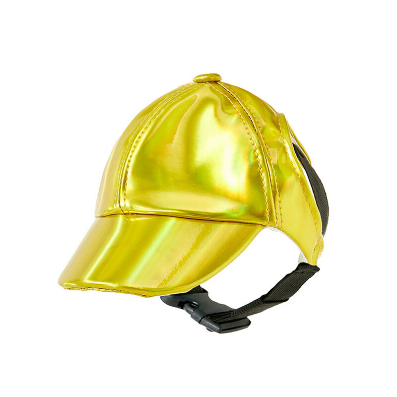 Kutya baseball sapka divatos PU kutya napkalap Kutya csúcsos sapka füllyukakkal Állítható kölyök sapka vízálló kültéri kisállat felszerelés kutya sapka