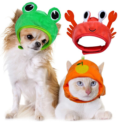 Kostim za kućne ljubimce, mačka, pas, šešir, slatka rakova žaba, šešir za male pse, šešir za noć vještica, novost, smiješno štene, kapa, uskršnje pokrivalo za glavu, dodaci za mačke