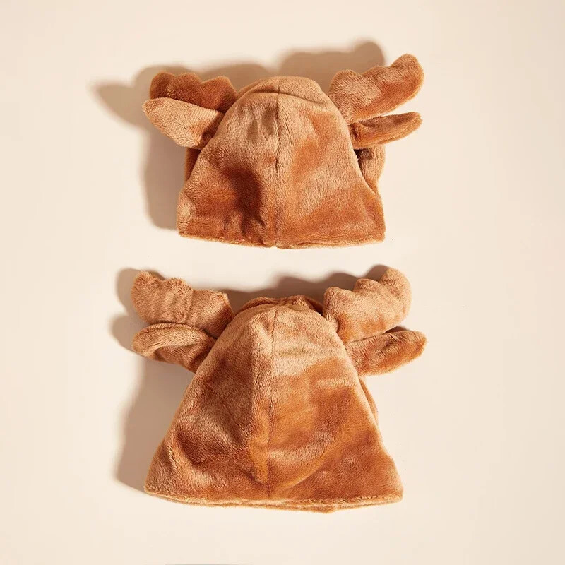 Cosplay parti jelmez kisállatnak, macskacápa fejdísz, kutyaszarvas fejfedő, téli meleg sapka, kölyökkutya öltöztetés, cicaruhák kisállat sapka