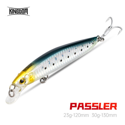 Kuningriigi merepüügi landid Jerkbaits Minnow Saltwater 120mm/23g 130mm/30g ujuv kunstsööt Hea tegevus Voblerid kõva lant