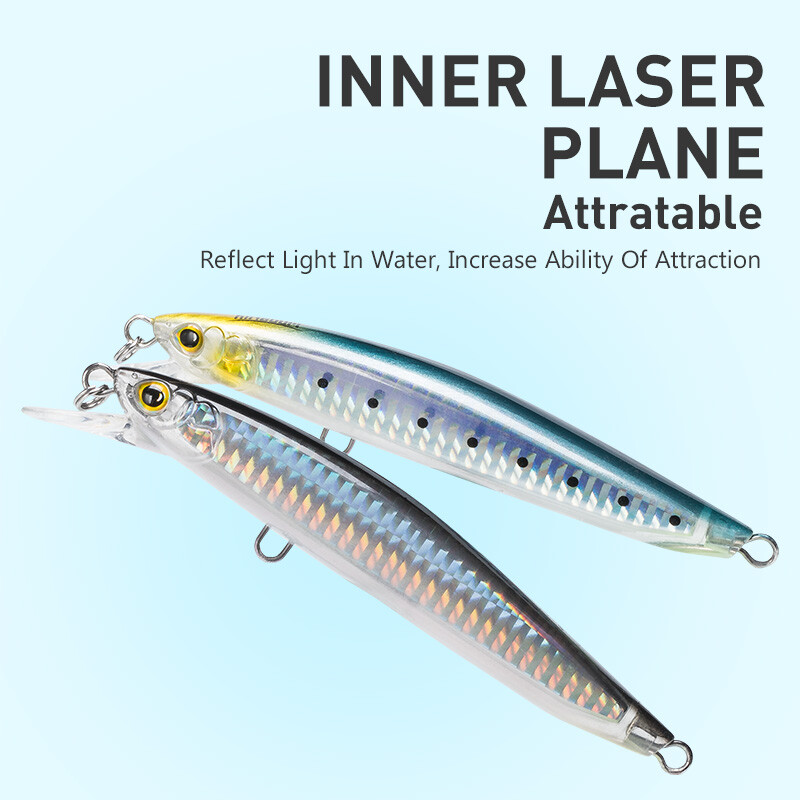 Karalystės jūros žvejybos masalai Jerkbaits Minnow Saltwater 120mm/23g 130mm/30g plūduriuojantis dirbtinis masalas Good Action Vobleriai Kietas masalas