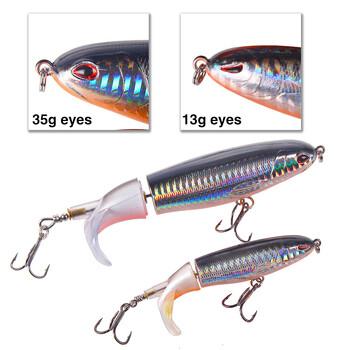 WESTBASS 1PX Whopper Pencil 13g-35g Floating Fishing Lure Casting Shore Plopper Wobbler Soft Rotating Tail Bait Swimbait Pesca